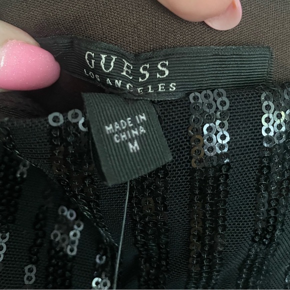 NWT Guess Sequin stripe pencil skirt - Picture 2 of 5